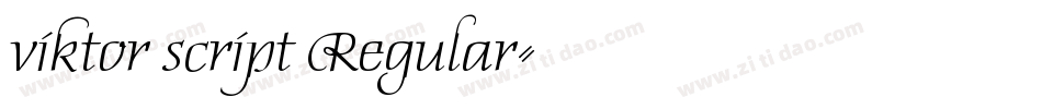 viktor script Regular字体转换